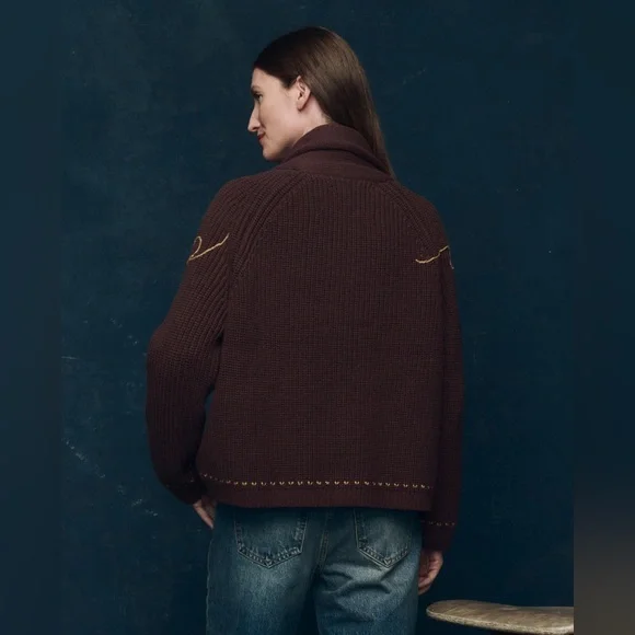 EUC The Great. Brown Horse Lasso Cardigan Size 0 (XS) - Picture 7 of 9